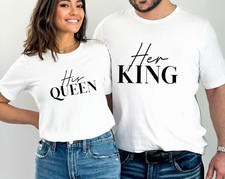 T-Shirt Her King His Queen passendes Paar Paare Geschenk Hochzeit Geschenk Jahrestag