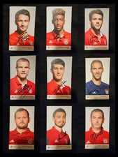 9x Autogrammkarte Satz FC