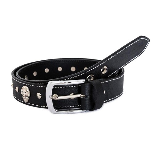 Unisex black skull studded - unisex,