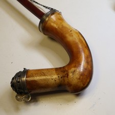 Prunkvolle Ulmer Kloben Meerschaumpfeife 1836 Silbermontierung  D12
