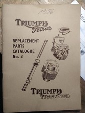 Triumph No. 3 Terrier Tiger Cub 56 Motorcycle Spares Parts List Ersatzteilliste 