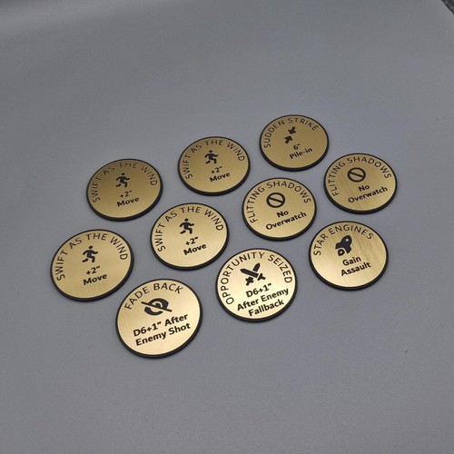 Agile manoeuvres tokens - x,