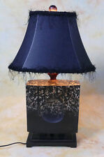 Tischlampe Lampe Tischleuchte Lederoptik Asiatika Shabby Vintage Antik PQ006