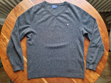 GANT Herren Pullover Strick 100 % Lambswool M grau Strickpullover