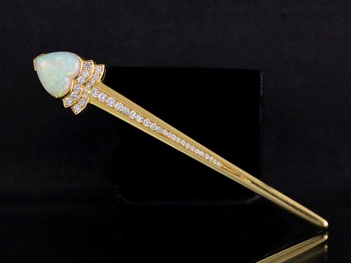 Schöne opal brillant brosche - opal,