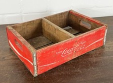 VINTAGE 1970´s COCA COLA GETRÄNKEKISTE USA HOLZKISTE ANTIK REKLAME KISTE TABLETT