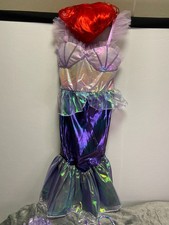 Meerjungfrau Kostüm Kinder Mädchen Arielle Faschingkostüm Karneval Kleid Perücke