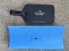 British Airways Concorde - Smythson schwerer Leder Gepäckanhänger, neu im Karton