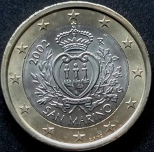 San Marino 1 Euro Kursmünze 2002 - bankfrisch - aus KMS - stempelglanz