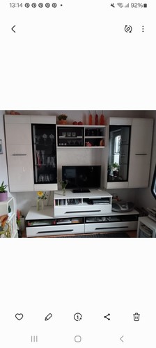 Wohnzimmer schrankwand weiß - schrankwand,