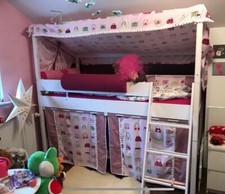 Hochbett kinderbett 90x200 mit - hochbett,