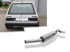 FOX Edelstahl Sportauspuff VW Golf 1 GTI 63mm rund