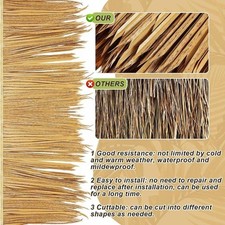 Strohdach Simulierte multifunktionaler Ornament Teppich für Gartenterrasse