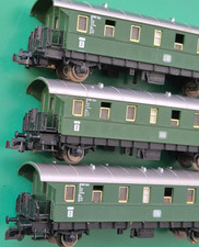 Fleischmann N 8062 3 x Durchgangswagen der DB 83 607 Köl 2.Kl ohne OVP/SPR