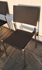 Terassenstühle Polyrattan schwarz