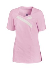 Damen Kittel rosa weiß 2656