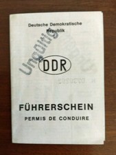 DDR Führerschein Klasse B Ungültig Ausgestellt Dresden 1988