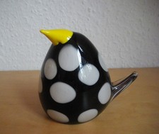 Leonardo Glas Vogel Figur Briefbeschwerer schwarz weiß 700 g Höhe 9,5 cm wie neu