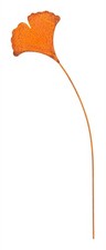 Rost gartenstecker ginkgo 5 - gartenstecker,