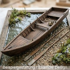 Ruderboot mit paddel 3d - paddel,