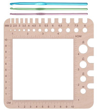Maschenprobe Zählrahmen Holz
