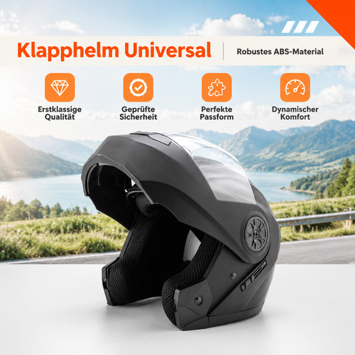 Integralhelm mattschwarz - mattschwarz, l