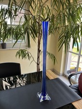 Große Bodenvase 70 cm Blau