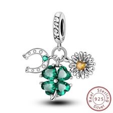 MULA Frauen Solid 925 Sterling Silber Charm CZ Glückliche Segnungen für Armband