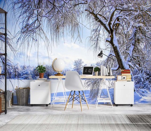 Schnee wald m5466 tapete - 3d,