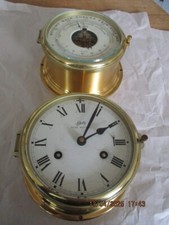 Schatz Glasenuhr Royal Mariner mechanisch Glasenschlag + Compensated BarometerBB