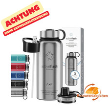 BeMaxx Trinkflasche Edelstahl ACTIVE FLASK silber 950ml