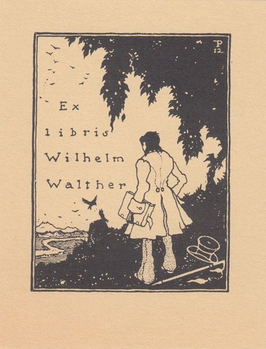 Exlibris bookplate klischee - bookplate,