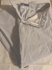 Hose ZARA weiß-blau, Gr. 40