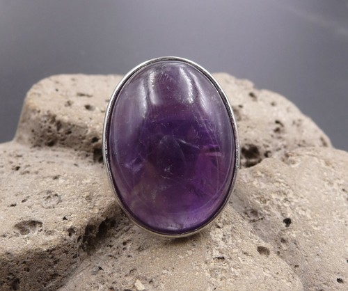 Ring versilbert oval mit