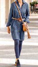 Leichtes JEANS-KLEID dark blue HEMD-BLUSENKLEID GR.48 oder 50 NEU