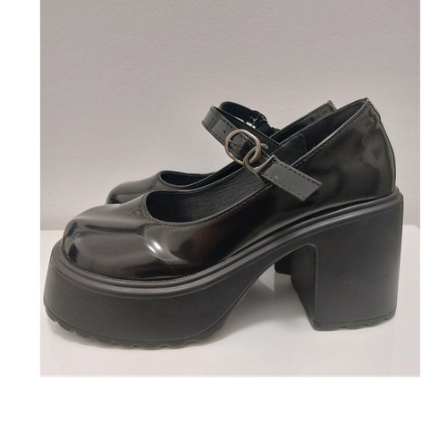 Damen pumps schwarz - schwarz, lackleder