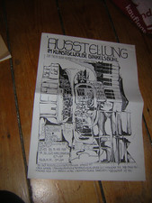 Plakat Ausstellung zum Thema Musik Kompositon Insturment Tanz Dinkelsbühl 1987