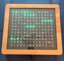 Wort Uhr - Word Clock - 24 Stunden Deutsch WLAN Uhr