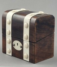 Kleine Schatulle Schmuck Truhe Biedermeier Kästchen 19.Jh. Antik (121)