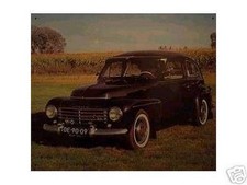 Altes Reklame Blechschild Oldtimer Volvo Buckel PKW