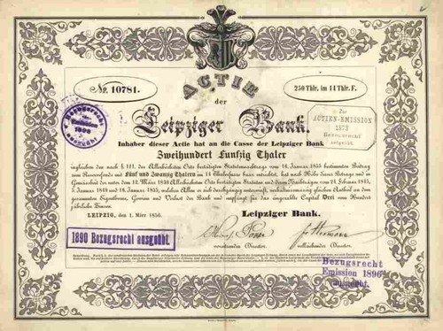 Leipziger bank 1856 leipzig - leipziger,