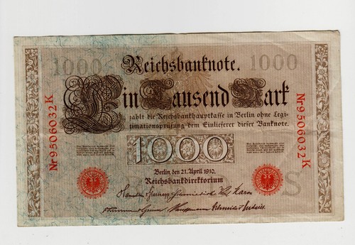 Reichsbanknote 1000 mark - reichsbanknote,
