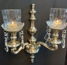 Wand-Kerzenleuchter 2er silber