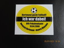 BVB 09 Borussia Dortmund guckt Fussball Aufkleber 19.04. 2008 DFB-Pokal-Finale