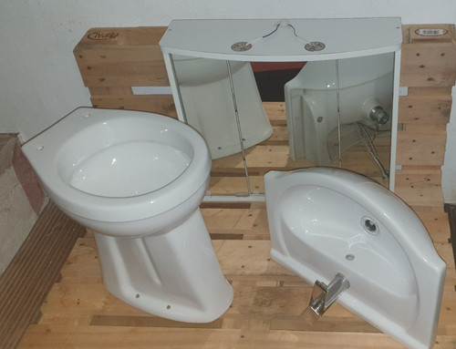 Bad set waschbecken - bad-set, (weiss):