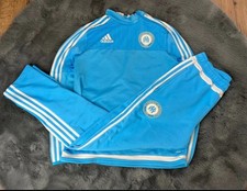 adidas Marseille Tracksuit Retro Weiß Blau Größe S Fußballanzug Vintage