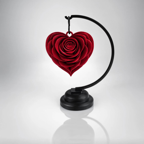 Rotes herz rosen design mit - herz, rosen-design