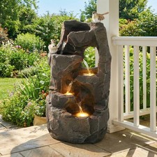 Gartenbrunnen mit LED-Beleucht