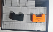 ca. 390 Stück HAMAfix Rahmen glaslos mit 2 Rahmungshilfen teilw. beschriftet