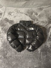 The North Face Nuptse Cropped Kurz puffer Jacket Damen Schwarz Größe XS